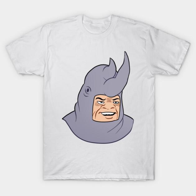 Asian Size Men Black Print T-shirt Me (Rhino) No-Cut Print Cotton Tshirt S белый