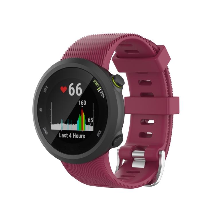 Für Garmin Forerunner 45 / Forerunner 45S Universelles Twill-Einfarbiges Silikon-Uhrenarmband