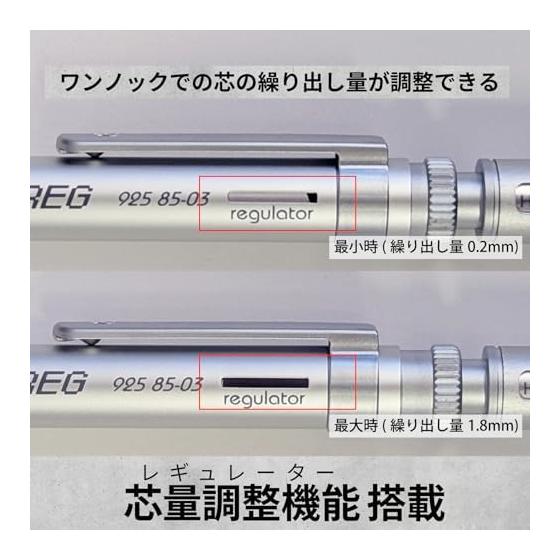 STAEDTLER REG Drafting Mechanical Pencil, Lead Amount Adjustment, 0.3MM, Regulator (Knock Amount Adjustment), Metal Grip, Special Knurling, 4mm Long
