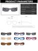 Fashion New Square Small Frame Sunglasses Women Personalized Trendy Stripe Sun Glasses Men Rectangle Eyeglasses Uv400