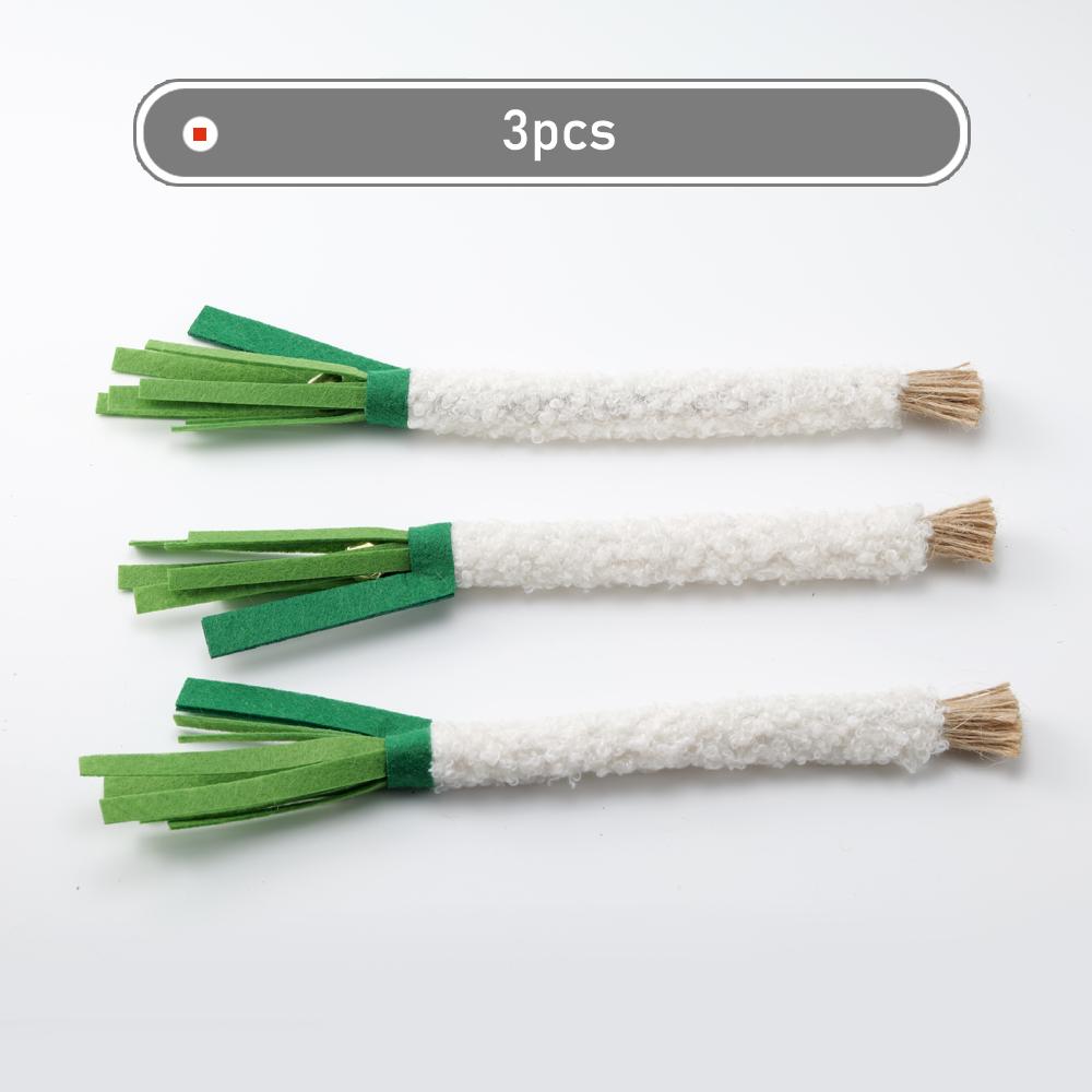 Simulated Scallion Shape Cat Toys Stick Rope Chew Pet Toys Products Cat Teasing Toy