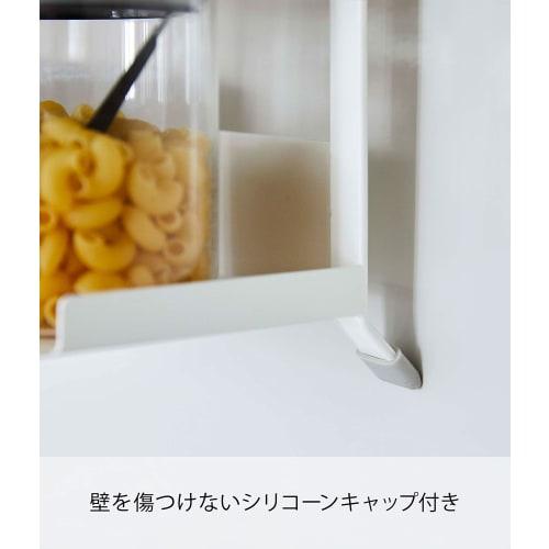 Yamazaki Range Hood Condiment Rack, 3 Tiers, White, Approx. W27.5 X D14 X H57cm, Large Capacity, Includes Plates and Silicone Caps, Product Number: 48