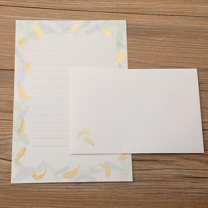 Creative A5 Chinese Style Letter Paper & Western Style Envelopes with Hot Stamping - Exquisite and Colorful Set