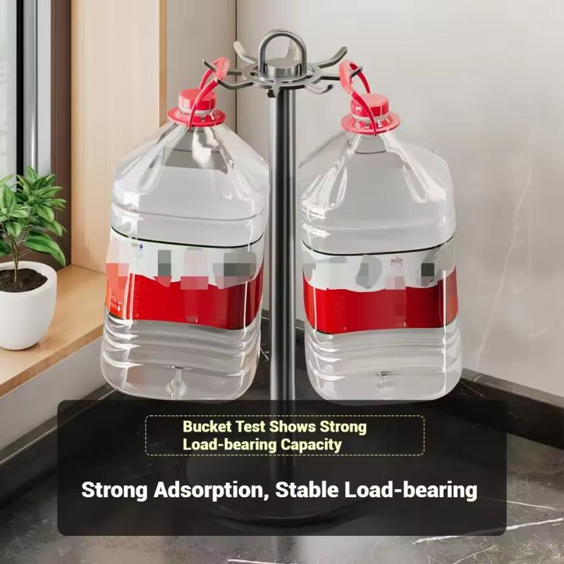 360° Rotating Kitchen Utensil Stand with 8 Hooks Countertop Cooking Utensils Storage Organizer Space-Saving Storage for Kitchen