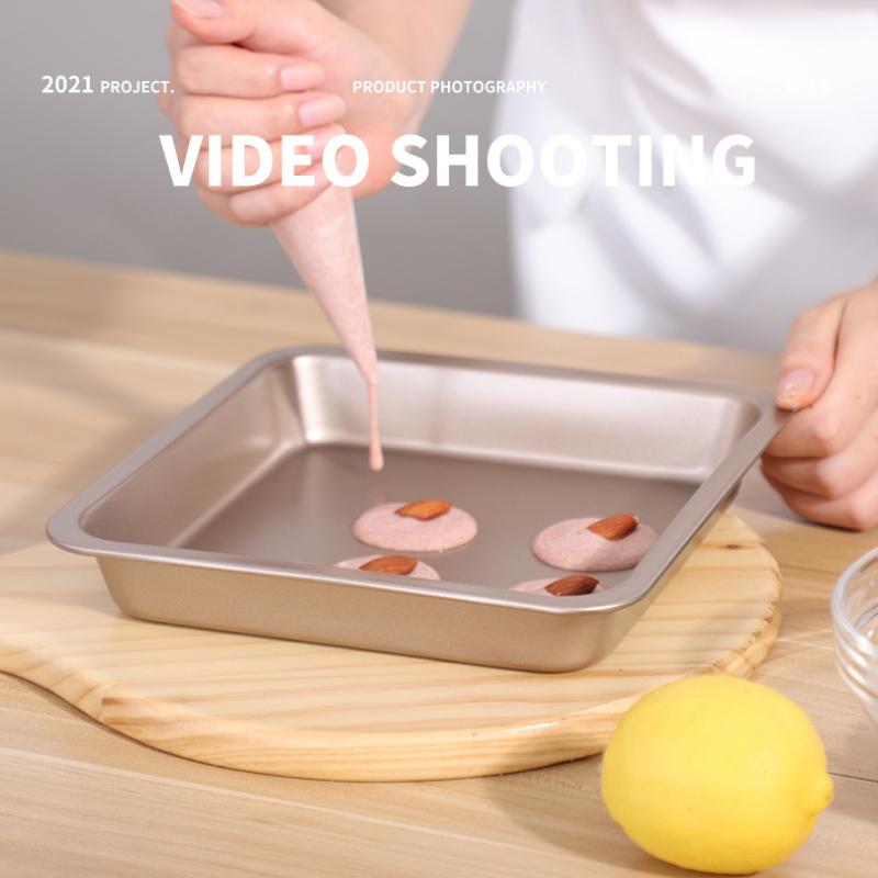 1Pc Carbon Steel Square Cake Baking Tray 6/8 Inch Non-Stick Toast Plate Pizza Cake Mold Baking Pan Bread Oven Bakeware