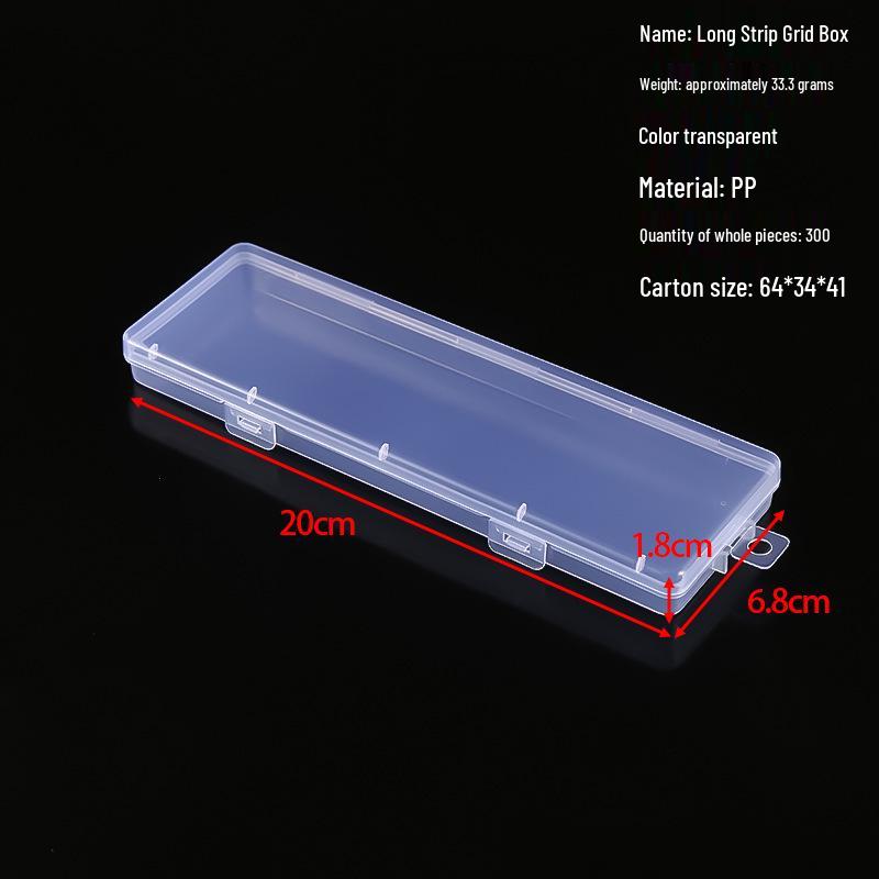 Transparent Storage Box for Electronics, Jewelry, Tools, Plastic Parts, and Fishing Tackle with Large Fixed Grids