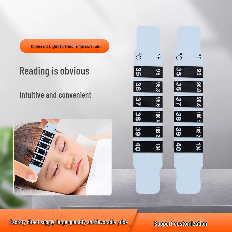 

Color-Changing LCD Digital Thermometer Stickers for Children s Forehead 35°C-40°C Range