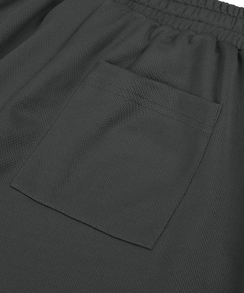 DRIX (Summer) Track Line Graphic Mesh Wide Pants_Charcoal