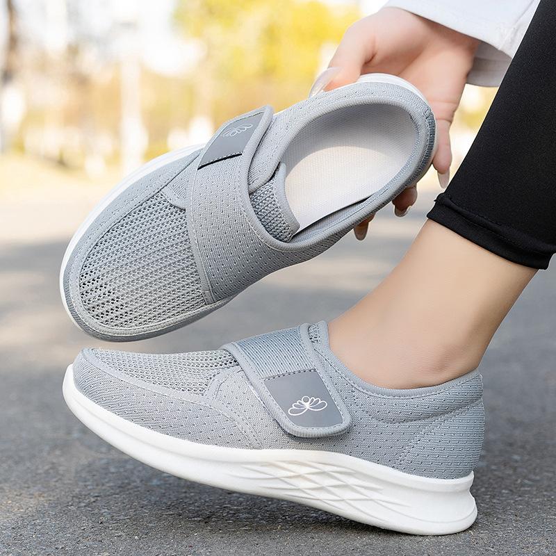 New Arrival Walking Shoes for Middle-Aged and Elderly Women – Velcro-Closure Sneakers with Hiking Soles
