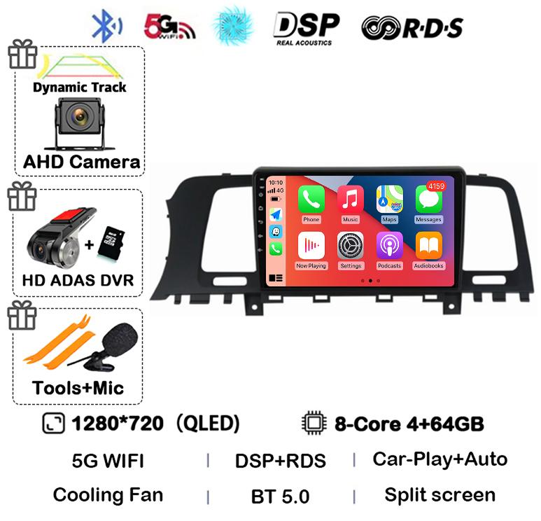 Android 14 CarPlay Auto Car Radio For Nissan Murano Z51 2008-2016 360 Stereo Multimedia Video Player 4G WIFI Navigation GPS BT