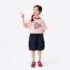 Girls' Color-Block Strawberry Print Cotton T-Shirt