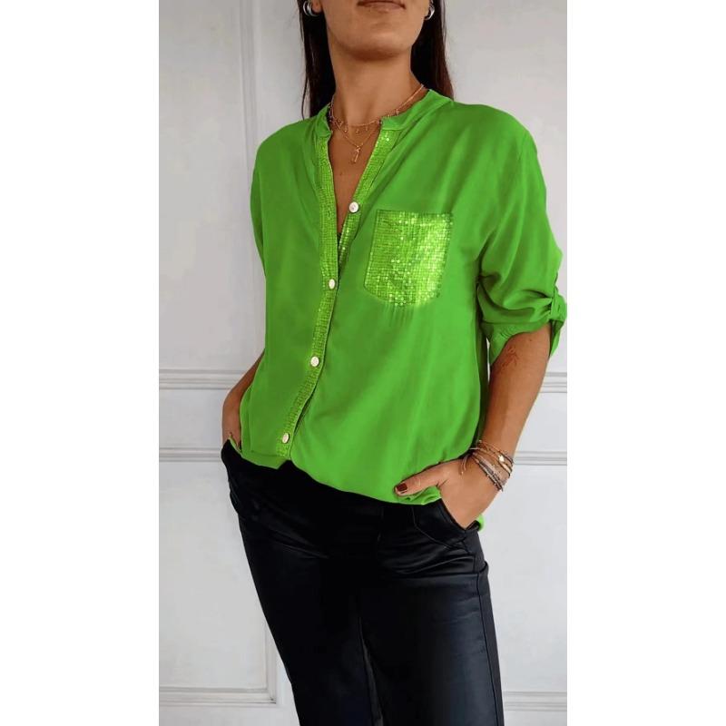2025 Spring and Summer Women's Loose Casual Iron-on Shirt
