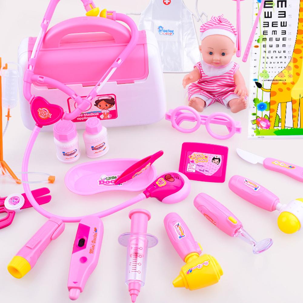 16Pc Children Kids Role Play Doctor Nurses Pretend Toy Set Medical Kit Case Gift 2021