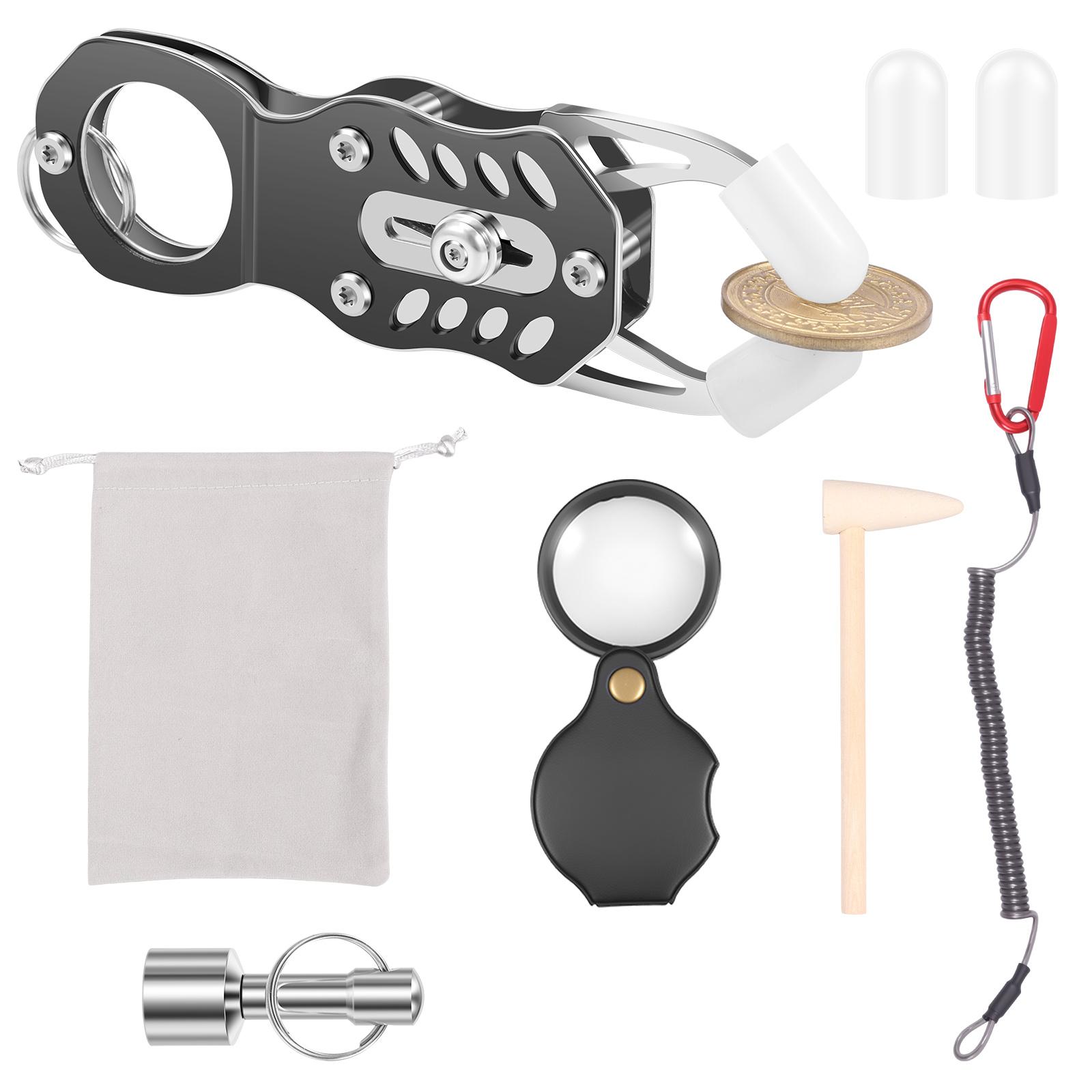 

1 Set Pocket Coin Tester Kit Golden and Silvery Coin Ping Test Coins Testing Tools Durable Pocket Coins Ping Pinger Tester Kits