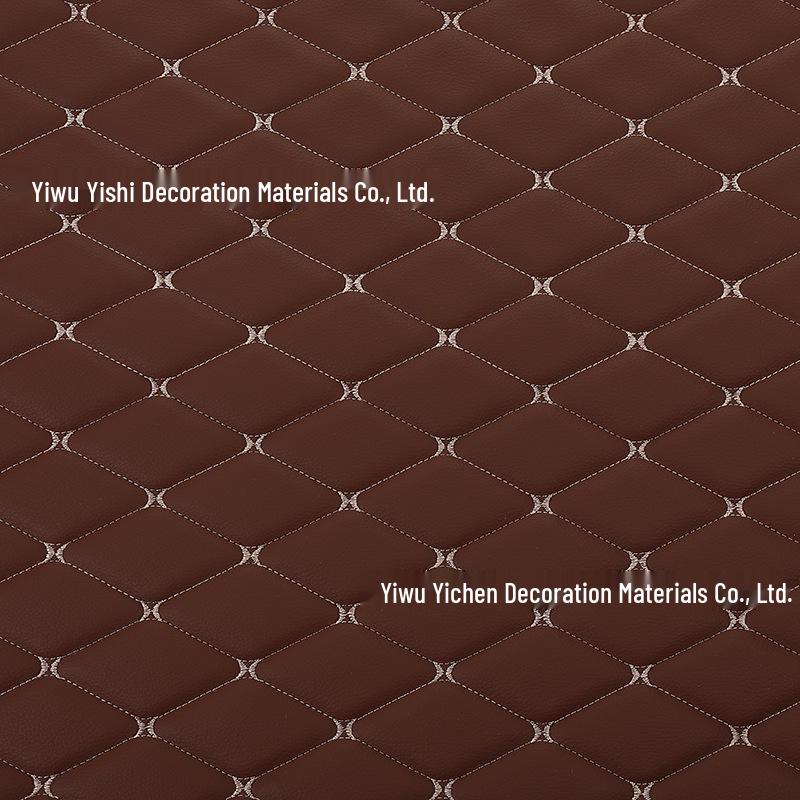 Thick Faux Leather Embroidered Car Interior Headliner & Foot Mat