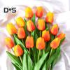 10 Stück künstliche Tulpen mit Stiel, realistisch, für Zuhause, Büro, Tischdekoration, Hochzeit, Kunstblumenzweig, künstliche Blumenarrangement, Dekoration, Foto