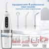 1 X Electric Rinse, Cleans Teeth and Mouth Dead Space, with 4 Nozzles, USB Charging Mode, Portable Electric Toothbrush