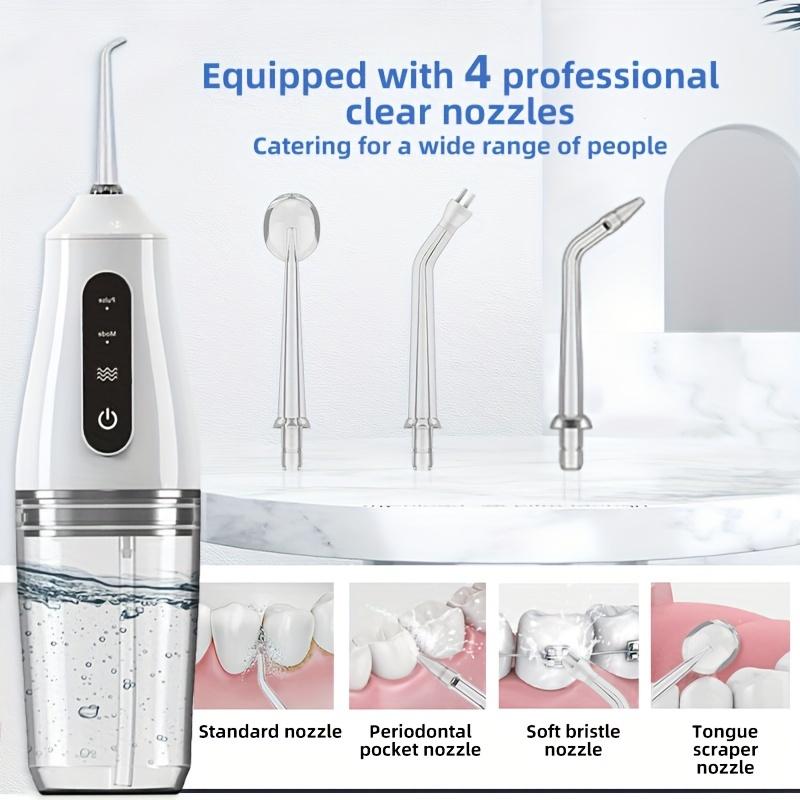 1 X Electric Rinse, Cleans Teeth and Mouth Dead Space, with 4 Nozzles, USB Charging Mode, Portable Electric Toothbrush
