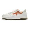 Anta Sunny Wind Synthetic Leather Rubber Comfortable Low-Top Skate Shoes Women sneaker White Gray Orange 122618034-2