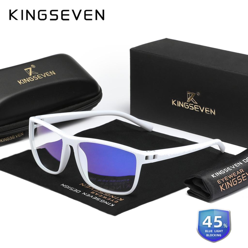 Kingseven Brand Fashion Anti-Blue Light Glasses Transparent Lens Men/Women Computer Blue Ray Blocking Eyewear Optical Eyeglasses
