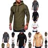 Herren Gym Slim Fit Hoodie mit Kordelzug und Reißverschlusstasche am Arm für maximalen Stil