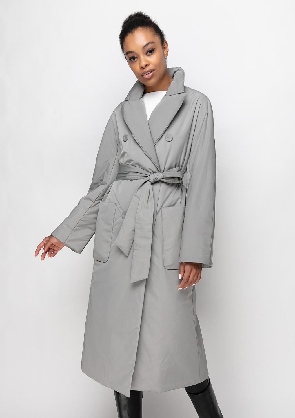 

Пальто демісезонне Samange M сірий колір