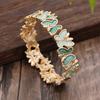 Colorful Paint Oil Butterfly Fluttering Elastic Bracelet. Fresh and Elegant Women's Versatile Butterfly Alloy Necklace.