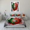 Portugal Flag Splatter Style Bed Set Bedding set (1 duvet cover, 2 pillowcases, duvet not included)