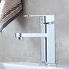 TLXT Black Stainless Steel Square Basin Hot & Cold Faucet