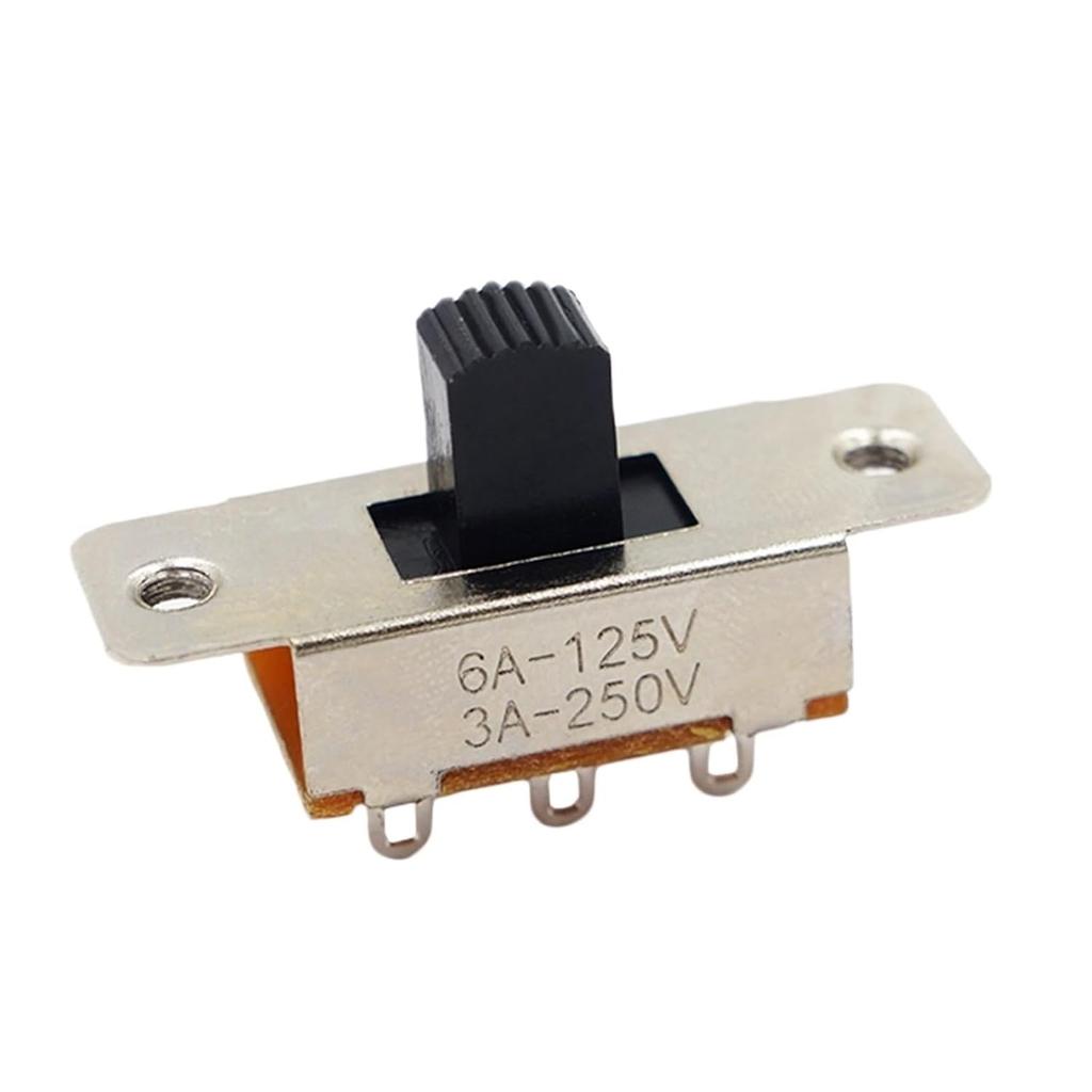 10 PCS Switch 3 Position 2P3T PCB Panel Slide Switch Panel Mount Vertical Slide Switch 6 Pin High Current 3A 250V Toggle Switch