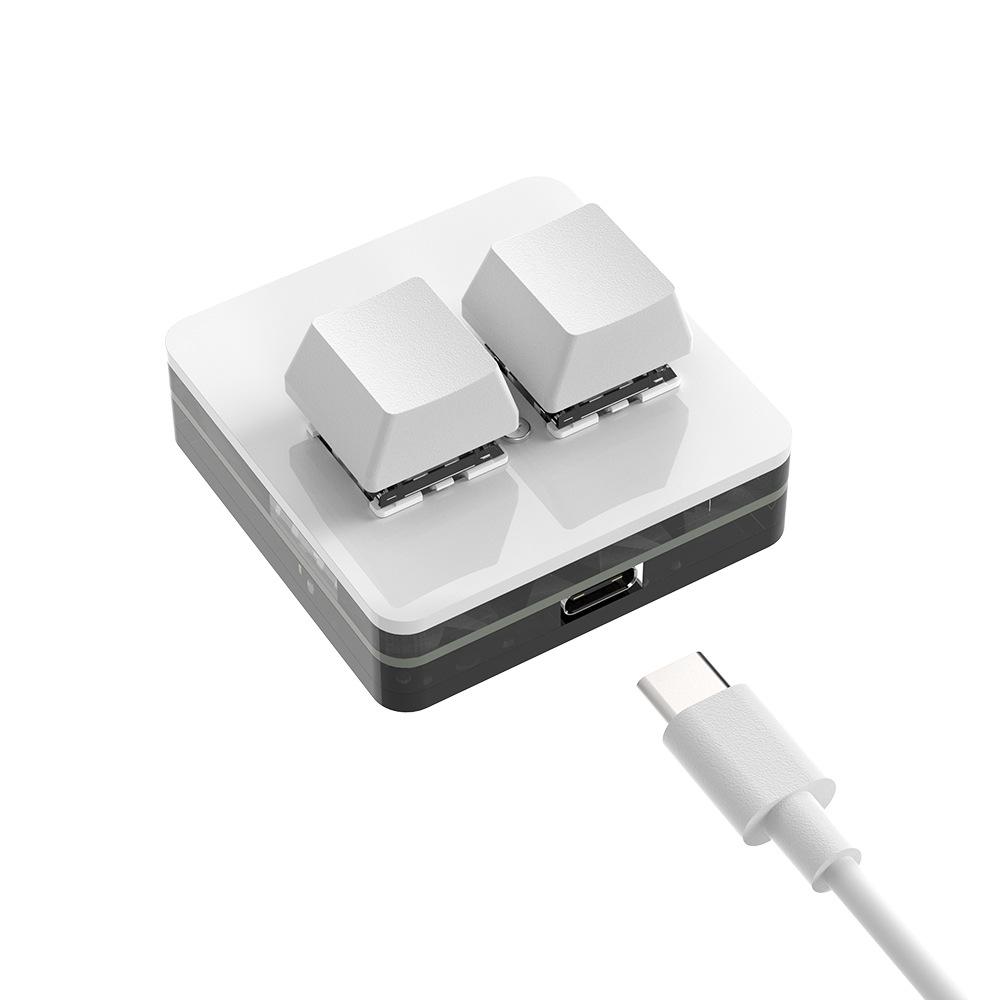 

DIY Customizable 2-Key Mini Keypad for Hot-Swappable Copy-Paste, Passwords, Office & Gaming