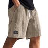 Men's Elastic Waist Tie Solid Color Casual Sports Shorts