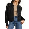 Maglione da Donna Versatile con Zip e Lavorazione a Intreccio - Design Semplice e Confortevole