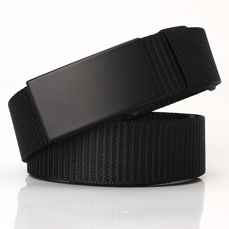 Nylon Canvas Belt, Toothless Automatic Buckle Belt Outdoor Sports Leisure Business Belt, Belt