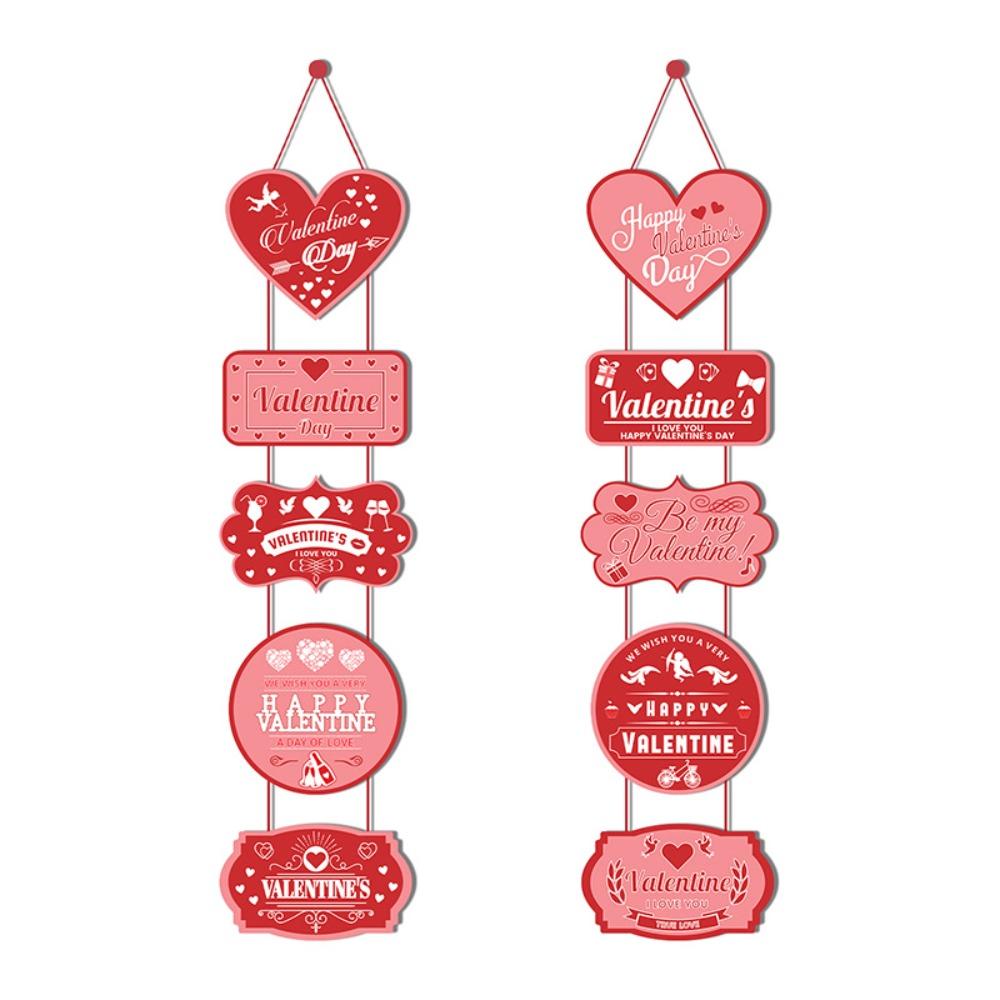 

2pcs Romantic Valentines Day Decorations Confession Multipurpose Front-Porch Door Hanger Arrange Props Party Signs Banners