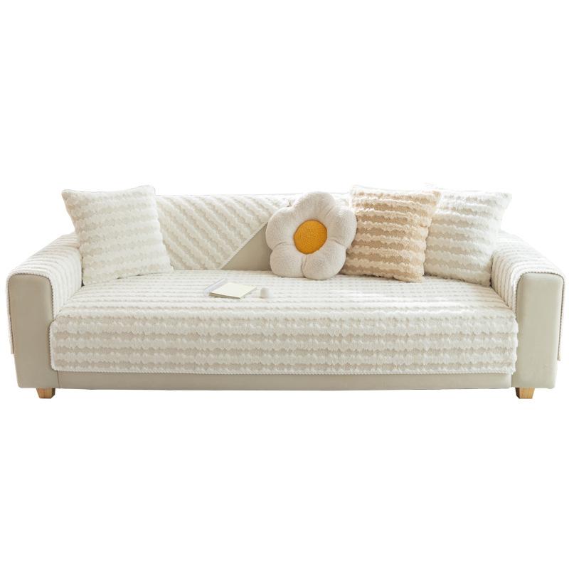 Plush Sofa Cushion Winter Thickened Non-Slip Seat Cushions Simple Modern Leather Sofa Cover Cover Cloth