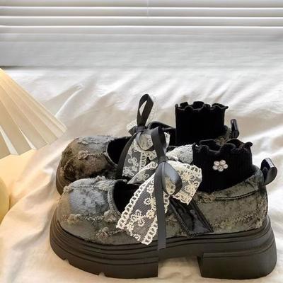 New Women's Thick-soled and Large-headed Shoes with A Shallow Opening