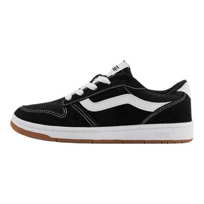 Low Top Skateboard Shoes Women's Black Sneakers VN000D4ABA2