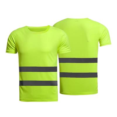Camiseta masculina listrada de cor sólida com estampa 3D, imitando roupa de trabalho, gola redonda, manga curta, para esportes e corrida.