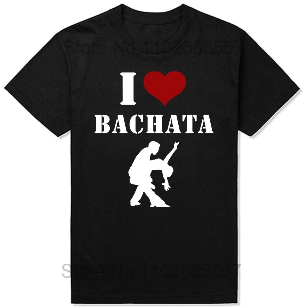 Funny I Love Bachata Dance Retro Vintage Tee Tops Round Neck ShortSleeve Fashion Tshirt Clothing Casual Basic Tshirts