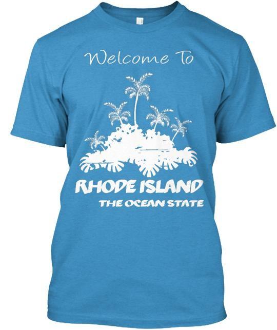 RHODE ISLAND THE OCEAN STATE Футболка Изготовлено в США Размеры от S до 5XL Унисекс Футболка M