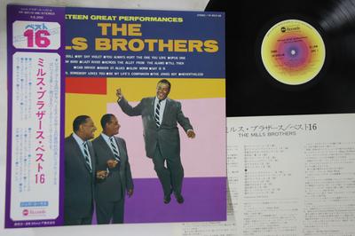 LP Record MILLS BROTHERS - Sixteen Great Performances YP8010 ABC Japan Obi Jazz Used
