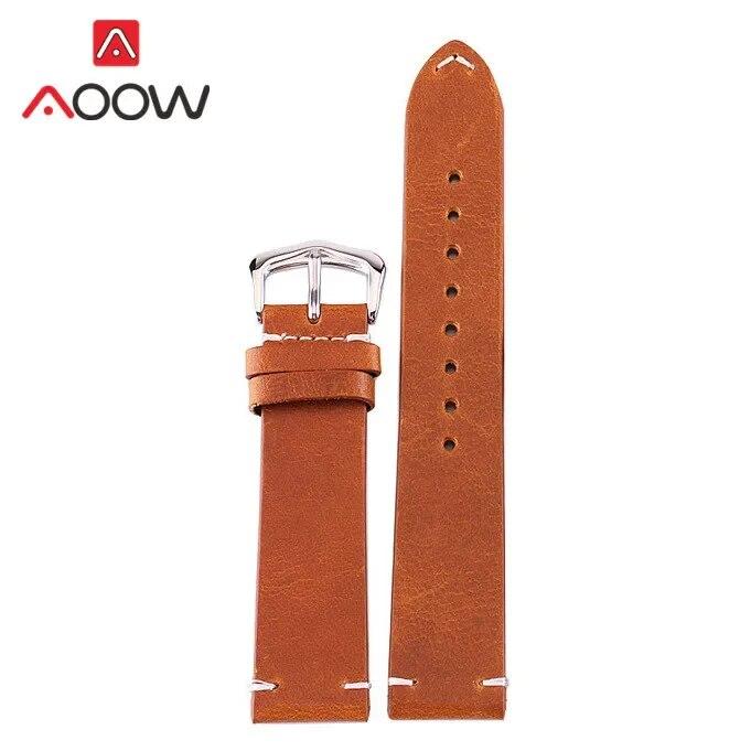 

Ремінець для годинника з натуральної коров’ячої шкіри 18 мм 20 мм 22 мм 24 мм Вінтаж Темно-коричневий Чоловіки Жінки Замініть браслет Ремінець Аксесуари для годинників 21mm