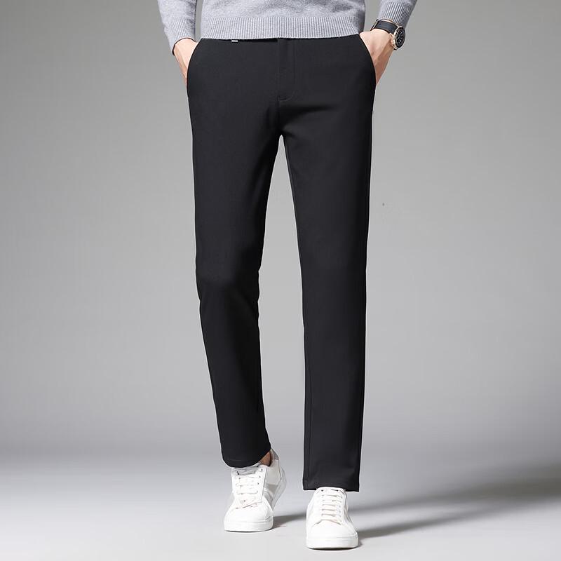 

FAPAI Men s Fleece-Lined Mid-Waist Casual Pants 32