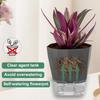 Automatic water supply planter for bottom water supply set of with water supply suitable for indoor and outdoor growing and dark gray houseplants,