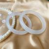 Natural Icy Species White Agate Bracelet Fashionable Charm Emerald Bangle Women's Gift