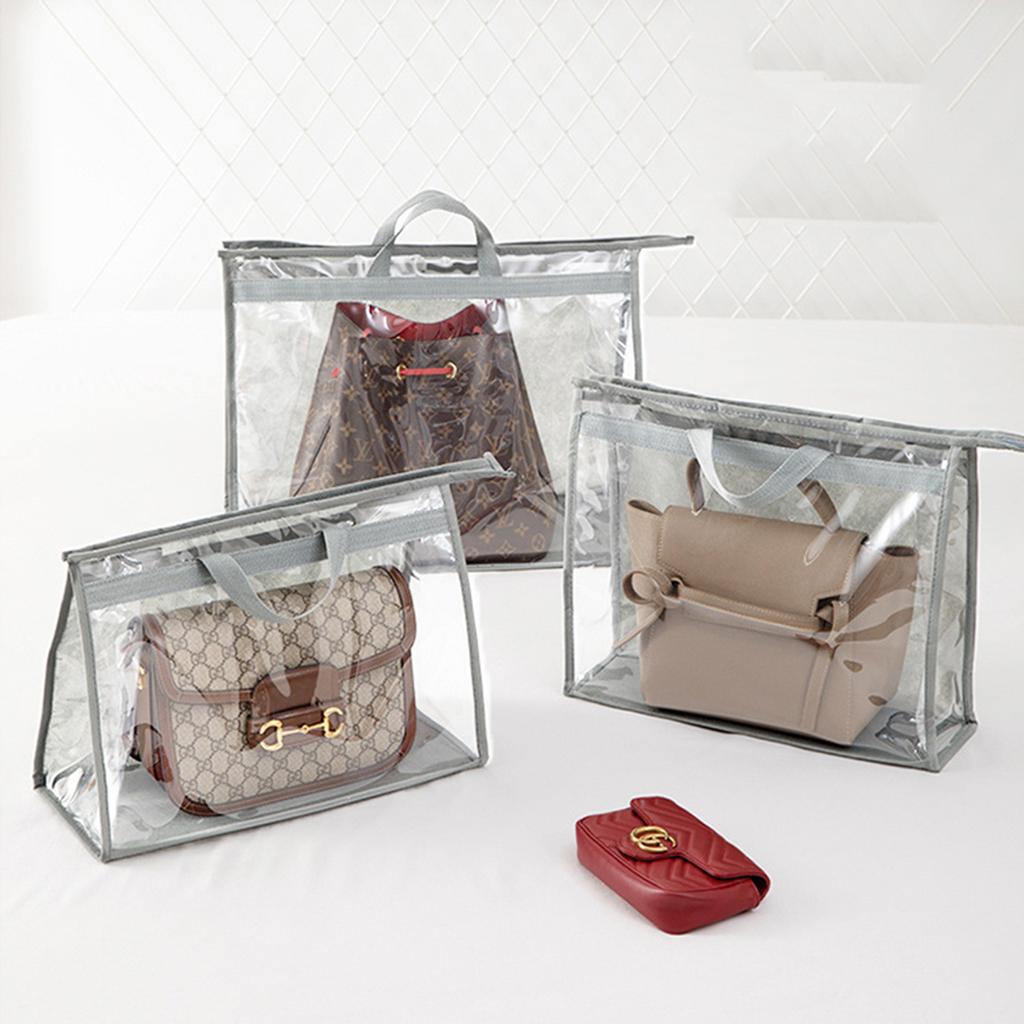 3 Stück Hängende Handtaschen-Aufbewahrungstasche Tragbare Staubdichte Tasche für Kleiderschrank