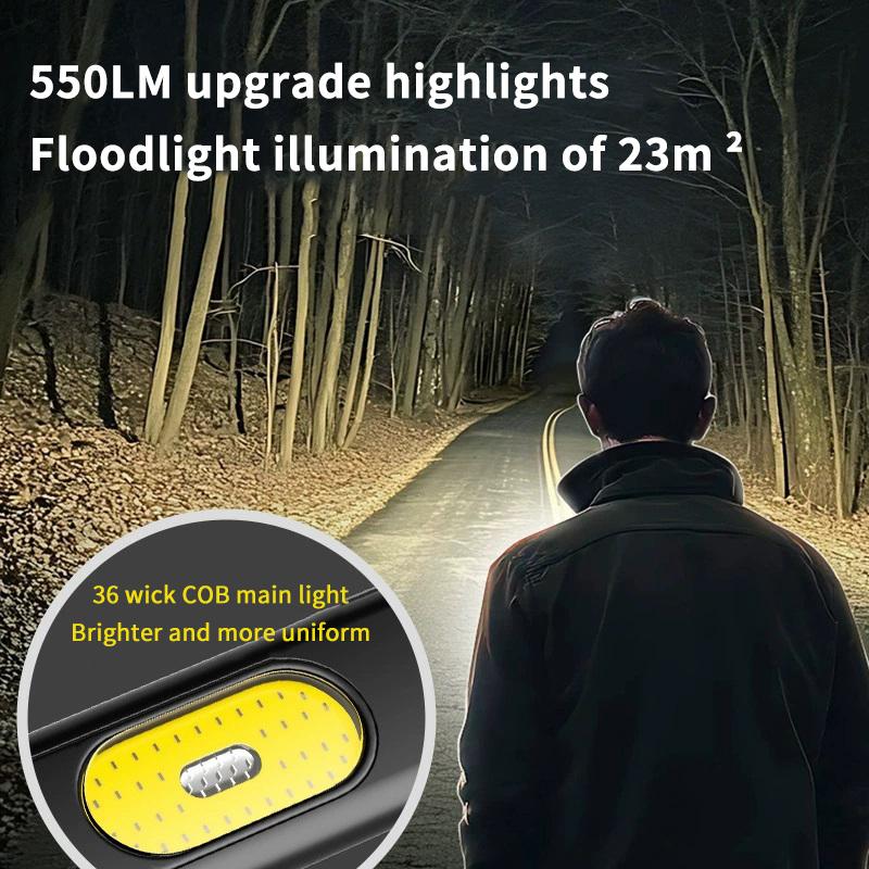 Led Keychain Flashlight Usb-C Rechargeable 600Lm Portable Mini Torch Light Pocket Lantern Flood Work Light With Magnet