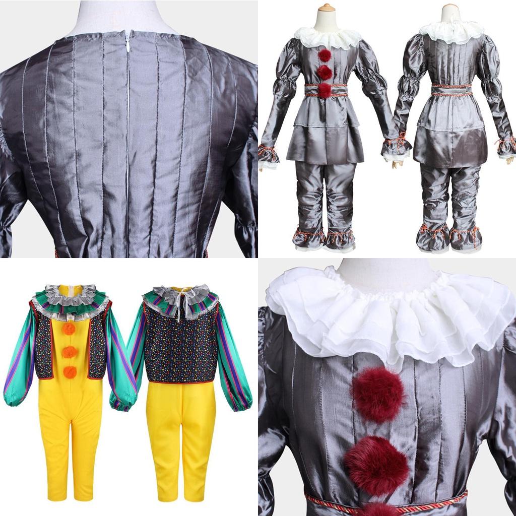 Authentic Pennywise Cosplay Costume For Kids Stephen King's It Clown Suit For Halloween Party