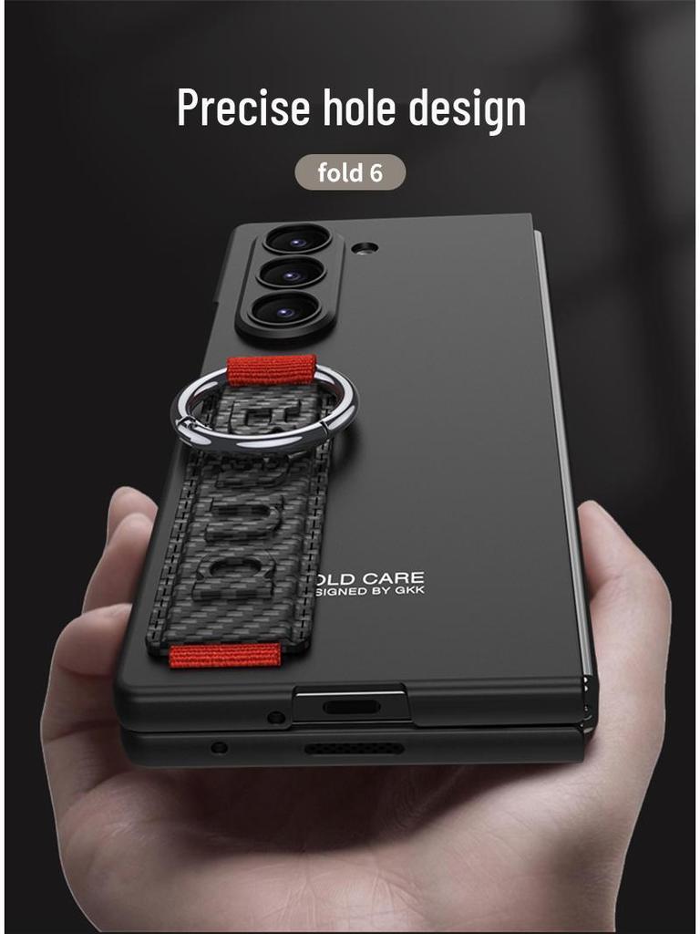 Samsung Z Fold7 Silicone Case with Elastic Wristband - Premium Foldable Phone Cover